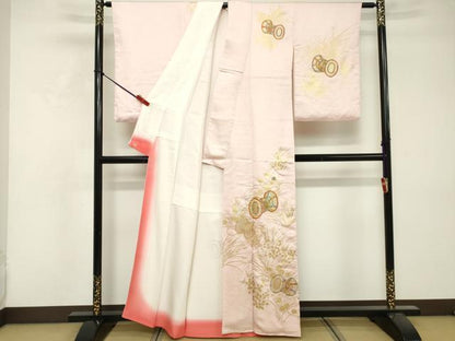 平和屋着物■訪問着　駒刺繍　鼓花文　金彩　三越扱い　正絹　逸品　DABF9606cd