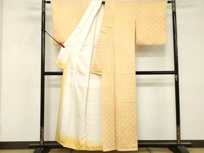 平和屋着物■上質な小紋　雪輪青海波地紋　暈し染め　正絹　逸品　DABF9611cd