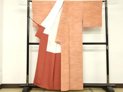 平和屋着物■上質な小紋　霞文　暈し染め　正絹　逸品　DABF9612cd