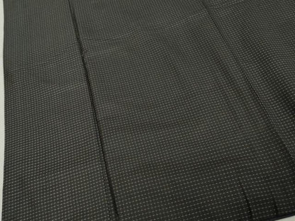 平和屋着物■男性　紬　格子　黒地　正絹　逸品　DABF9631cd