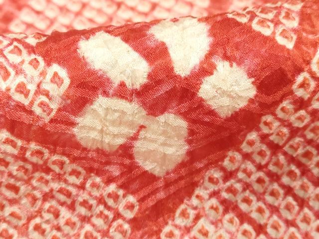 平和屋着物■上質な小紋　総絞り　檜垣花文　暈し染め　正絹　逸品　未使用　DABF9646cd
