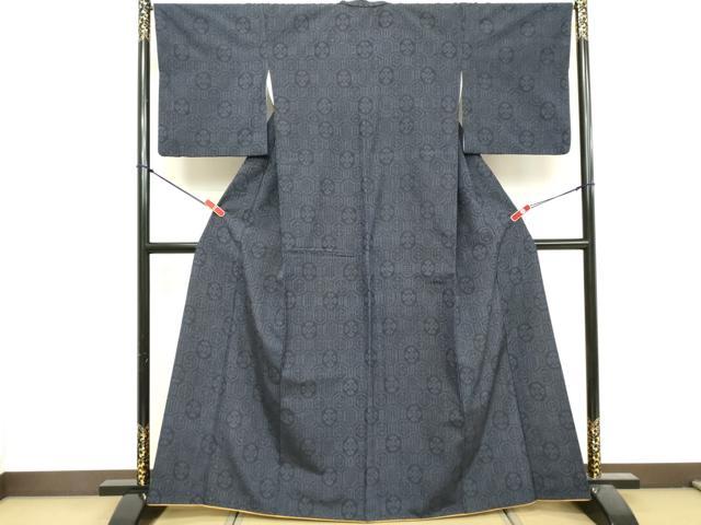 平和屋着物■上質な紬　亀甲花文　正絹　逸品　DABF9647cd