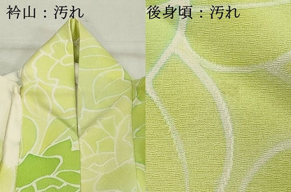 平和屋着物■上質な小紋　舞花文　正絹　逸品　DABF9650cd