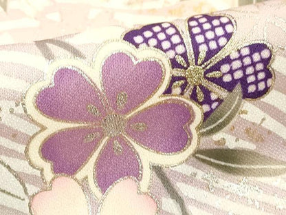 平和屋着物■豪華振袖　駒刺繍　扇面花文　暈し染め　金銀彩　正絹　逸品　DABF9671cd