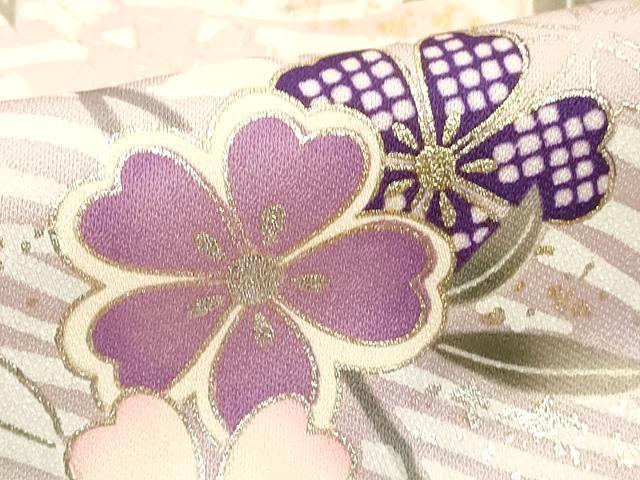 平和屋着物■豪華振袖　駒刺繍　扇面花文　暈し染め　金銀彩　正絹　逸品　DABF9671cd