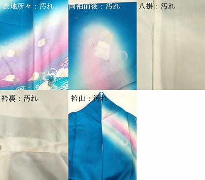 平和屋着物■豪華振袖　孔雀羽文　暈し染め　金銀彩　正絹　逸品　DABF9673cd