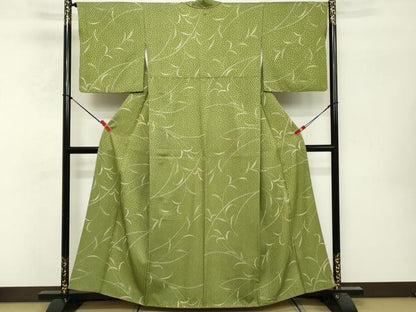 平和屋着物■小紋　草葉文　洗える着物　DABF9677cd