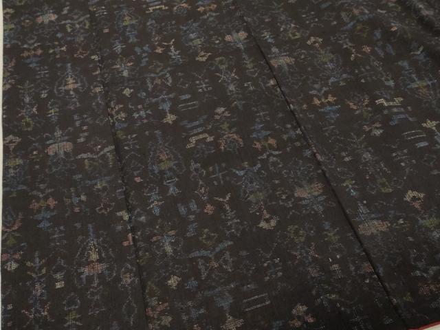 平和屋着物■上質な紬　抽象文様　正絹　逸品　DABF9684cd