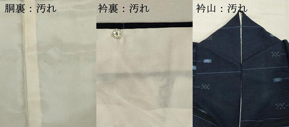 平和屋着物■上質な紬　抽象文様　正絹　逸品　DABF9691cd