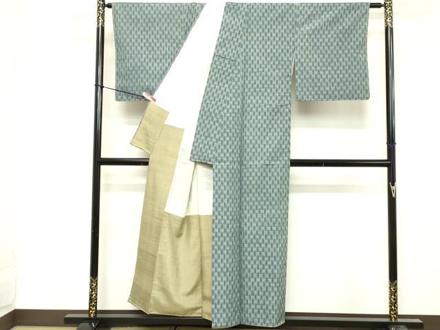 平和屋着物■上質な紬　矢絣間道　正絹　逸品　DABF9694ya