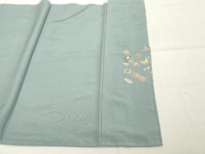 平和屋着物■訪問着　駒刺繍　吉祥花文　宝尽くし　金彩　正絹　逸品　DABF9700cd