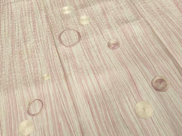 平和屋着物■訪問着　刺繍　丸文　正絹　逸品　DABF9703cd