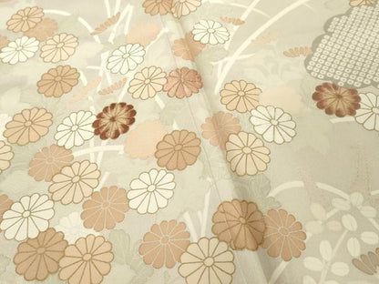 平和屋着物■訪問着　刺繍　雲取り草花文　金彩　そごう百貨店扱い　正絹　逸品　DABF9708cd