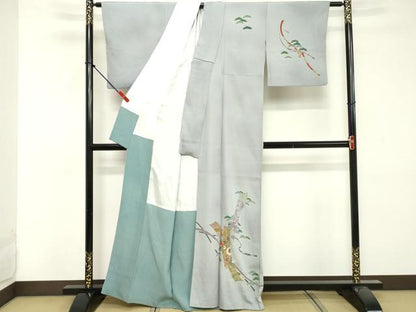 平和屋着物■訪問着　短冊花文　金彩　正絹　逸品　DABF9713cd
