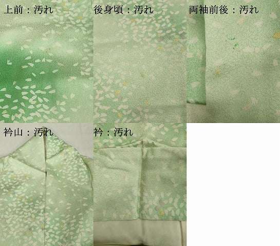平和屋着物■訪問着　舞葉文　暈し染め　正絹　逸品　DABF9720cd