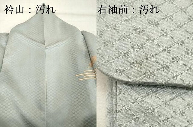 平和屋着物■訪問着　刺繍　枝花文　金彩　正絹　逸品　DABF9728cd
