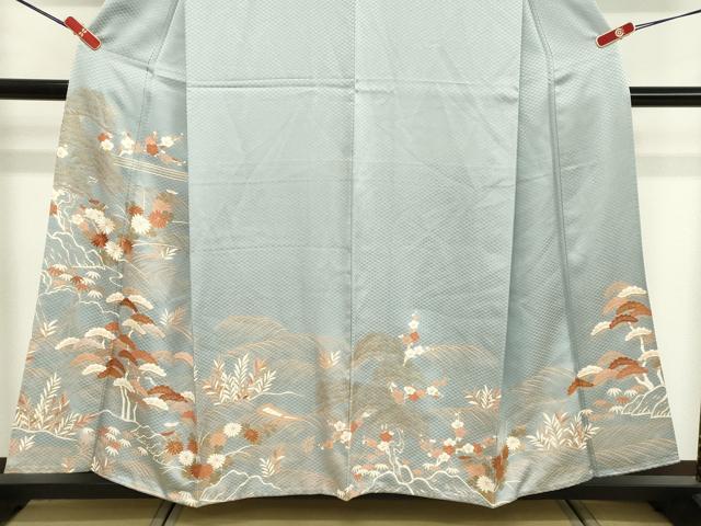 平和屋着物■訪問着　刺繍　枝花文　金彩　正絹　逸品　DABF9728cd