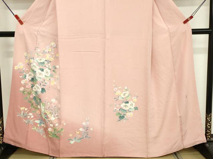 平和屋着物■訪問着　友禅　作家物　草花文　暈し染め　正絹　逸品　DABF9734cd