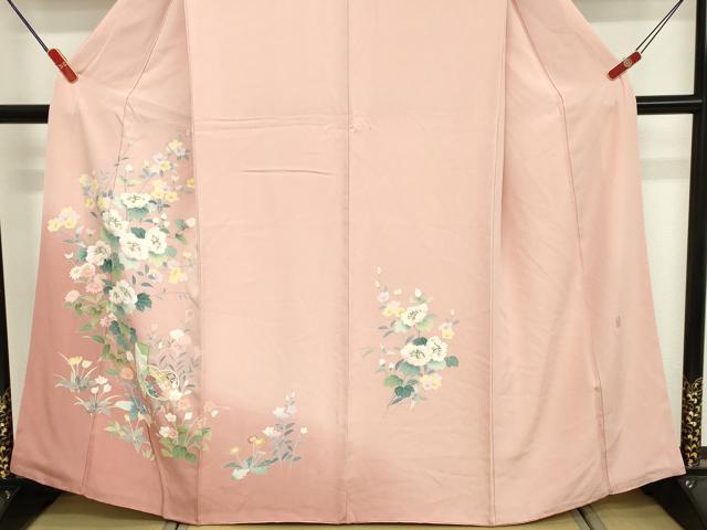 平和屋着物■訪問着　友禅　作家物　草花文　暈し染め　正絹　逸品　DABF9734cd