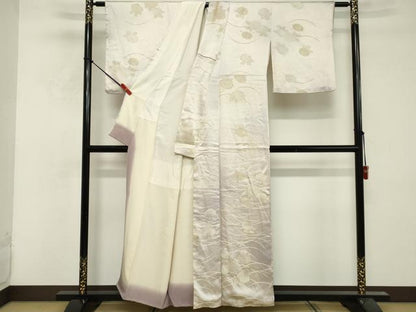 平和屋着物■訪問着　草花文　暈し染め　金彩　正絹　逸品　DABF9736cd