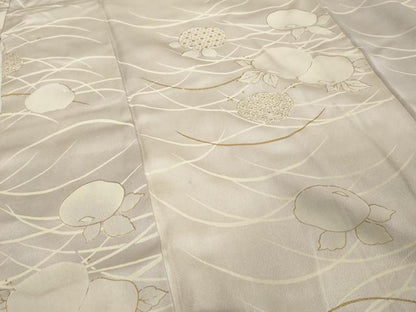 平和屋着物■訪問着　草花文　暈し染め　金彩　正絹　逸品　DABF9736cd