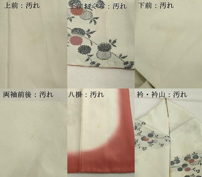 平和屋着物■上質な小紋　南天文　銀糸　鬼しぼ縮緬　正絹　逸品　DABF9737cd