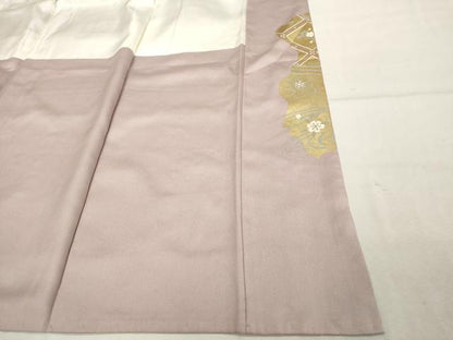 平和屋着物■豪華色留袖　駒刺繍　御所車花文　金彩　正絹　逸品　DABF9740cd