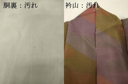 平和屋着物■上質な小紋　幾何学文様　鬼しぼ縮緬　正絹　逸品　DABF9741cd