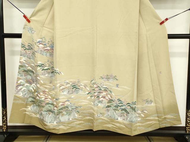 平和屋着物■豪華色留袖　友禅　作家物　流水松文　暈し染め　正絹　逸品　DABF9742cd