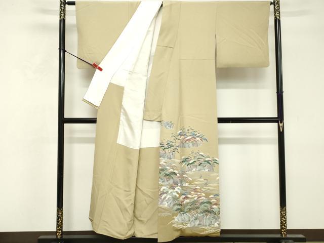 平和屋着物■豪華色留袖　友禅　作家物　流水松文　暈し染め　正絹　逸品　DABF9742cd