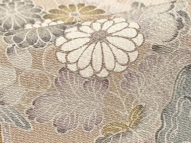 平和屋着物■訪問着　渡橋人物風景文　暈し染め　鬼しぼ縮緬　正絹　逸品　DABF9745cd