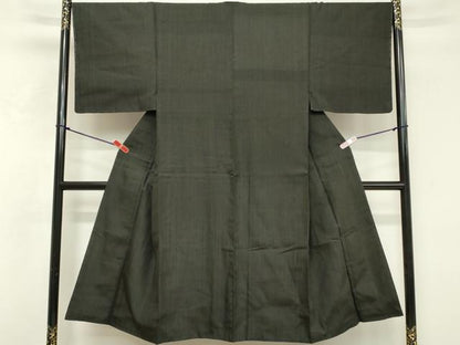 平和屋着物■男性　紬　間道　正絹　逸品　DABF9747cd
