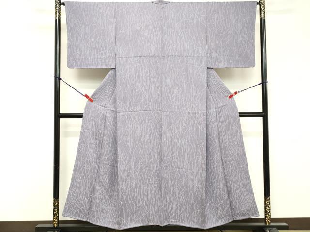 平和屋着物■上質な小紋　草葉文　正絹　逸品　DABF9756cd