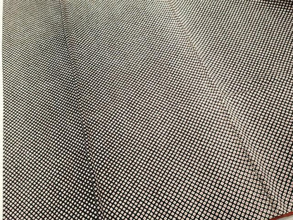 平和屋着物■上質な小紋　鹿の子文様　黒地　正絹　逸品　DABF9757cd