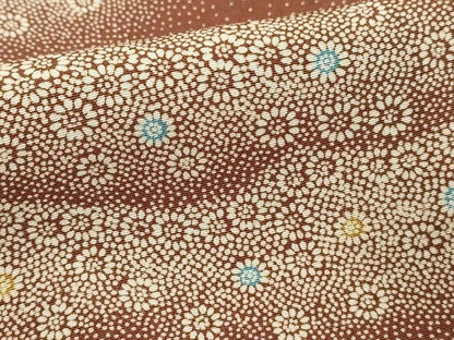 平和屋着物■上質な小紋　雲重ね花文　正絹　逸品　DABF9758cd