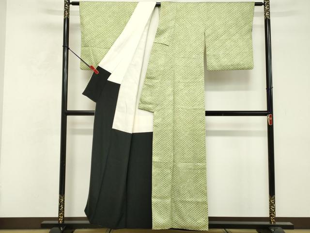 平和屋着物■上質な小紋　七宝繋ぎ　正絹　逸品　DABF9759cd