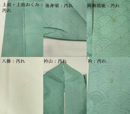 平和屋着物■上質な小紋　青海波地紋　暈し染め　正絹　逸品　DABF9760cd