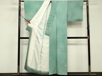 平和屋着物■上質な小紋　青海波地紋　暈し染め　正絹　逸品　DABF9760cd