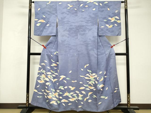 平和屋着物■訪問着　草葉文　正絹　逸品　DABF9767cd