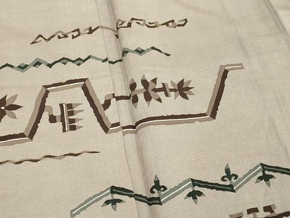 平和屋着物■訪問着　紬地　抽象文様　正絹　逸品　DABF9778cd