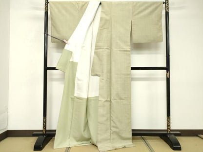 平和屋着物■上質な紬　霞文　ロング丈　正絹　逸品　DABF9782cd