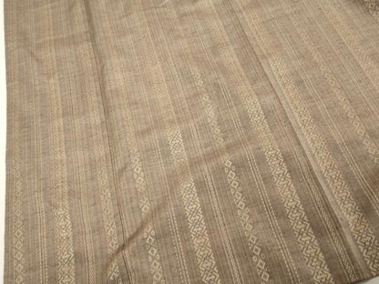 平和屋着物■上質な紬　抽象間道　正絹　逸品　DABF9783cd