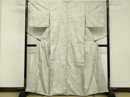 平和屋着物■上質な紬　霞文　正絹　逸品　DABF9791cd