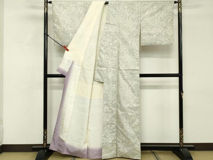 平和屋着物■上質な紬　霞文　正絹　逸品　DABF9791cd