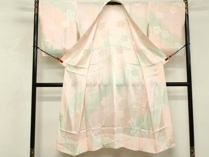 平和屋着物■長襦袢　無双仕立て　舞花文　暈し染め　正絹　逸品　DABF9792cd