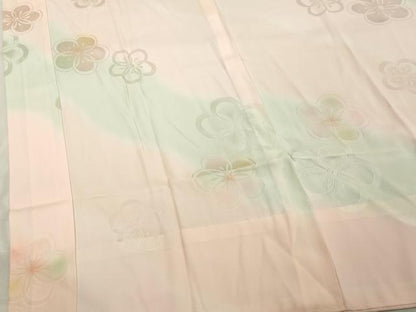 平和屋着物■長襦袢　無双仕立て　舞花文　暈し染め　正絹　逸品　DABF9792cd