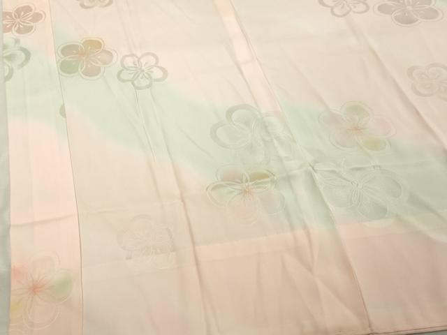 平和屋着物■長襦袢　無双仕立て　舞花文　暈し染め　正絹　逸品　DABF9792cd