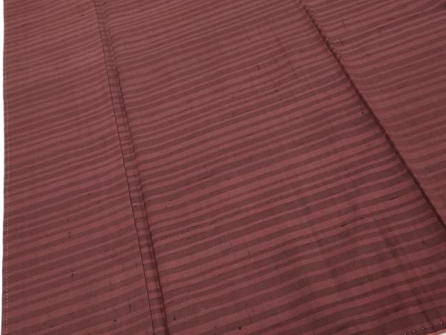 平和屋着物■上質な紬　横段文　正絹　逸品　DABF9801cd