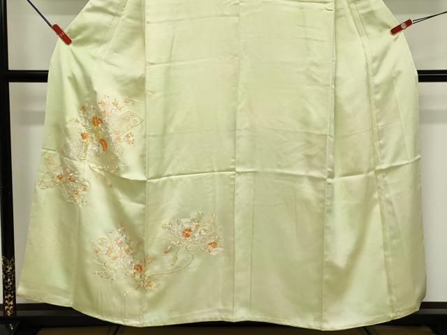 平和屋着物■中国三大刺繍　相良刺繍　総刺繍　訪問着　草花文　正絹　逸品　DABF9807cd