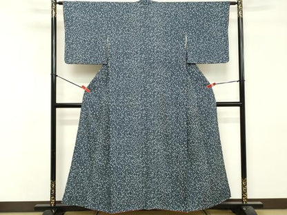 平和屋着物■上質な小紋 小花文 正絹 逸品 DABF9817cd